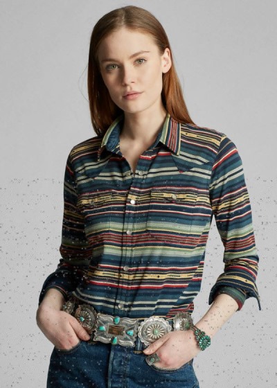 Camisa Ralph Lauren Southwestern Jacquard Mulher 48697-QTNX